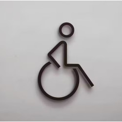Kleedkamer of toilet deurbord / pictogram - Rolstoel - Mindervaliden - Gehandicapten - Handicap - 3d - hoogwaardig Acryl bord