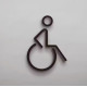 Kleedkamer of toilet deurbord / pictogram - Rolstoel - Mindervaliden - Gehandicapten - Handicap - 3d - hoogwaardig Acryl bord Kleedkamer of toilet deurbord / pictogram - Rolstoel - Mindervaliden - Gehandicapten - Handicap - 3d - hoogwaardig Acryl bord