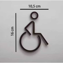 Kleedkamer of toilet deurbord / pictogram - Rolstoel - Mindervaliden - Gehandicapten - Handicap - 3d - hoogwaardig Acryl bord Kleedkamer of toilet deurbord / pictogram - Rolstoel - Mindervaliden - Gehandicapten - Handicap - 3d - hoogwaardig Acryl bord