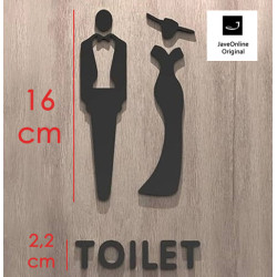 Toilet deurbord / Pictogrammen STYLE - Man + Vrouw 3D - hoogwaardig Acryl bord Toilet deurbord / Pictogrammen STYLE - Man + Vrouw 3D - hoogwaardig Acryl bord