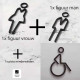 Combinatiepakket Kleedkamer pictogrammen - Toilet pictogrammen - Man + Vrouw + Rolstoel 3D - hoogwaardig Acryl bord Combinatiepakket Kleedkamer pictogrammen - Toilet pictogrammen - Man + Vrouw + Rolstoel 3D - hoogwaardig Acryl bord