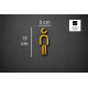 Kleedkamer of Toilet pictogrammen - Man 3D - Divergent - Goud - hoogwaardig Acryl bord Kleedkamer of Toilet pictogrammen - Man 3D - Divergent - Goud - hoogwaardig Acryl bord