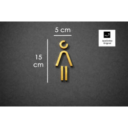 Kleedkamer of Toilet pictogrammen - Vrouw 3D - Divergent - Goud - hoogwaardig Acryl bord Kleedkamer of Toilet pictogrammen - Vrouw 3D - Divergent - Goud - hoogwaardig Acryl bord