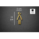 Kleedkamer of Toilet pictogrammen - Vrouw 3D - Divergent - Goud - hoogwaardig Acryl bord