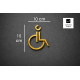 Kleedkamer of Toilet pictogrammen - Rolstoel 3D - Divergent - Goud - hoogwaardig Acryl bord