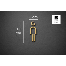 Kleedkamer of Toilet pictogrammen - Man 3D - Divergent - Goud - hoogwaardig Acryl bord Kleedkamer of Toilet pictogrammen - Man 3D - Divergent - Goud - hoogwaardig Acryl bord
