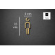 Kleedkamer of Toilet pictogrammen - Man 3D - Divergent - Goud - hoogwaardig Acryl bord Kleedkamer of Toilet pictogrammen - Man 3D - Divergent - Goud - hoogwaardig Acryl bord