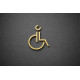 Kleedkamer of Toilet pictogrammen - Rolstoel 3D - Divergent - Goud - hoogwaardig Acryl bord Kleedkamer of Toilet pictogrammen - Rolstoel 3D - Divergent - Goud - hoogwaardig Acryl bord