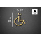 Kleedkamer of Toilet pictogrammen - Rolstoel 3D - Divergent - Goud - hoogwaardig Acryl bord Kleedkamer of Toilet pictogrammen - Rolstoel 3D - Divergent - Goud - hoogwaardig Acryl bord