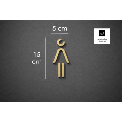 Kleedkamer of Toilet pictogrammen - Vrouw 3D - Divergent - Goud - hoogwaardig Acryl bord Kleedkamer of Toilet pictogrammen - Vrouw 3D - Divergent - Goud - hoogwaardig Acryl bord