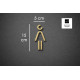 Kleedkamer of Toilet pictogrammen - Vrouw 3D - Divergent - Goud - hoogwaardig Acryl bord Kleedkamer of Toilet pictogrammen - Vrouw 3D - Divergent - Goud - hoogwaardig Acryl bord