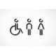 Combinatiepakket Kleedkamer of Toilet pictogrammen - Man + Vrouw + Rolstoel 3D - Divergent - hoogwaardig Acryl bord Combinatiepakket Kleedkamer of Toilet pictogrammen - Man + Vrouw + Rolstoel 3D - Divergent - hoogwaardig Acryl bord