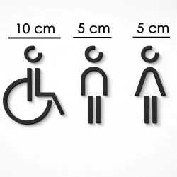 Combinatiepakket Kleedkamer of Toilet pictogrammen - Man + Vrouw + Rolstoel 3D - Divergent - hoogwaardig Acryl bord