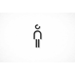 Kleedkamer of Toilet pictogrammen - Man 3D - Divergent - hoogwaardig Acryl bord