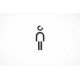 Kleedkamer of Toilet pictogrammen - Man 3D - Divergent - hoogwaardig Acryl bord Kleedkamer of Toilet pictogrammen - Man 3D - Divergent - hoogwaardig Acryl bord