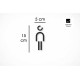 Kleedkamer of Toilet pictogrammen - Man 3D - Divergent - hoogwaardig Acryl bord Kleedkamer of Toilet pictogrammen - Man 3D - Divergent - hoogwaardig Acryl bord