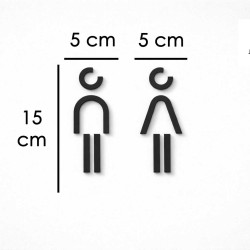 Kleedkamer of Toilet pictogrammen - Man + Vrouw 3D - Divergent - hoogwaardig Acryl bord