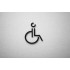 Kleedkamer of Toilet pictogrammen - Rolstoel 3D - Divergent - hoogwaardig Acryl bord