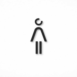 Kleedkamer of Toilet pictogrammen - Vrouw 3D - Divergent - hoogwaardig Acryl bord