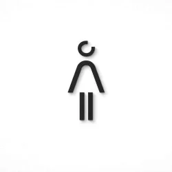 Kleedkamer of Toilet pictogrammen - Vrouw 3D - Divergent - hoogwaardig Acryl bord