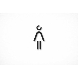 Kleedkamer of Toilet pictogrammen - Vrouw 3D - Divergent - hoogwaardig Acryl bord