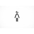Kleedkamer of Toilet pictogrammen - Vrouw 3D - Divergent - hoogwaardig Acryl bord