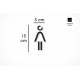 Kleedkamer of Toilet pictogrammen - Vrouw 3D - Divergent - hoogwaardig Acryl bord Kleedkamer of Toilet pictogrammen - Vrouw 3D - Divergent - hoogwaardig Acryl bord