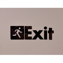 Exit pictogram - Blinkend zwart - Modern zwart XL Exit pictogram - Blinkend zwart - Modern zwart XL