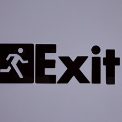 Exit pictogram - Blinkend zwart - Modern zwart XL