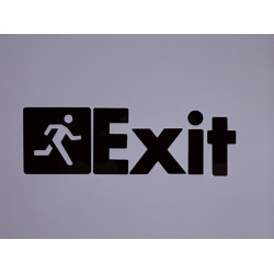 Exit pictogram - Blinkend zwart - Modern zwart XL