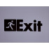 Exit pictogram - Blinkend zwart - Modern zwart XL