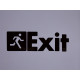 Exit pictogram - Blinkend zwart - Modern zwart XL