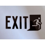 Exit pictogram - Blinkend zwart - Modern zwart