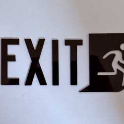 Exit pictogram - Blinkend zwart - Modern zwart