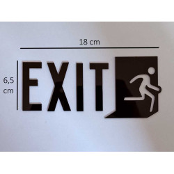 Exit pictogram - Blinkend zwart - Modern zwart Exit pictogram - Blinkend zwart - Modern zwart