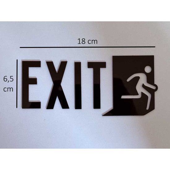 Exit pictogram - Blinkend zwart - Modern zwart Exit pictogram - Blinkend zwart - Modern zwart