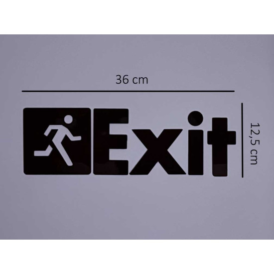 Exit pictogram - Blinkend zwart - Modern zwart XL
