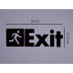 Exit pictogram - Blinkend zwart - Modern zwart XL