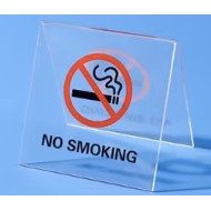 Niet roken tafelstandaard - opschrift No Smoking en Verbodsteken - Set van 3 Niet roken tafelstandaard - opschrift No Smoking en Verbodsteken - Set van 3