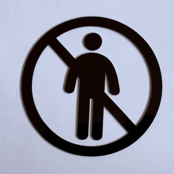 Geen toegang - verboden voor onbevoegden pictogram - Blinkend zwart - Shiny
