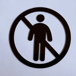 Geen toegang - verboden voor onbevoegden pictogram - Blinkend zwart - Shiny