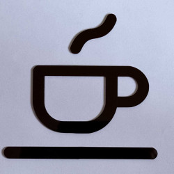 Koffiekamer - Bar - Tearoom - Refter pictogram - Blinkend zwart - Shiny