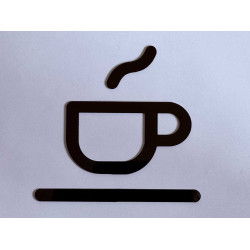 Koffiekamer - Bar - Tearoom - Refter pictogram - Blinkend zwart - Shiny