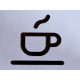 Koffiekamer - Bar - Tearoom - Refter pictogram - Blinkend zwart - Shiny
