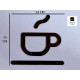 Koffiekamer - Bar - Tearoom - Refter pictogram - Blinkend zwart - Shiny