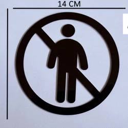 Geen toegang - verboden voor onbevoegden pictogram - Blinkend zwart - Shiny