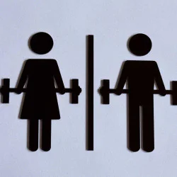 Sportlokaal - Gym - Sportschool - Fitness pictogram - Blinkend zwart - Shiny