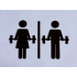 Sportlokaal - Gym - Sportschool - Fitness pictogram - Blinkend zwart - Shiny