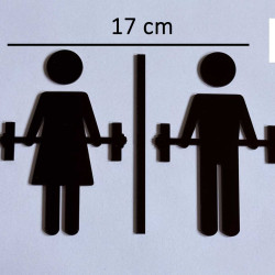 Sportlokaal - Gym - Sportschool - Fitness pictogram - Blinkend zwart - Shiny
