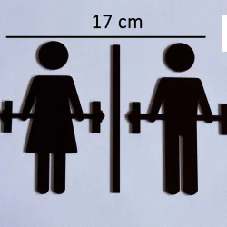 Sportlokaal - Gym - Sportschool - Fitness pictogram - Blinkend zwart - Shiny